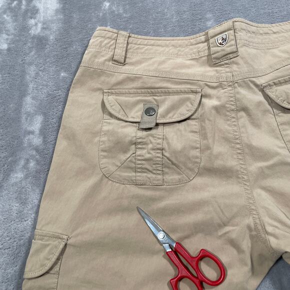 Kuhl Legendary Pants 8 Tan Roll Up Outdoor Hiking Travel Stretch Cargo Trekking - Picture 12 of 16